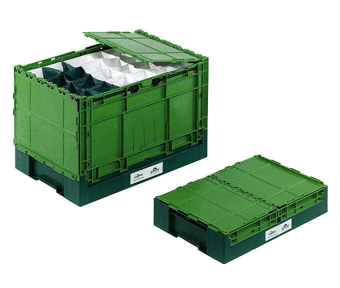 Euro boxy 600 x 400 x 393 mm - Skládací plastový kontejner pro bezpečnou přepravu zboží - Clever Move Box