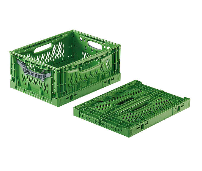 Vkládací kontejner Clever-Fresh-Box 400 x 300 x 180 mm - Plastový skládací kontejner pro logistiku čerstvých potravin - Clever Fresh Box advance