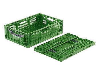 Vkládací kontejner Clever-Fresh-Box 600 x 400 x 180 mm - Clever Fresh Box Advance - Robustní a skládací přepravka pro potravinářský průmysl