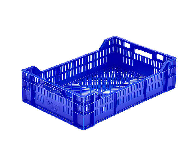 Perforované kontejnery na ovoce a zeleninu 600 x 400 x 165 mm - Plastový kontejner na ovoce a zeleninu pro přepravu při nízkých teplotách - ideální pro chladírenské sklady