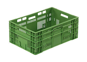Perforované kontejnery na ovoce a zeleninu 600 x 400 x 240 mm - Plastová nádoba s perforací na ovoce a zeleninu o objemu 46 litrů.