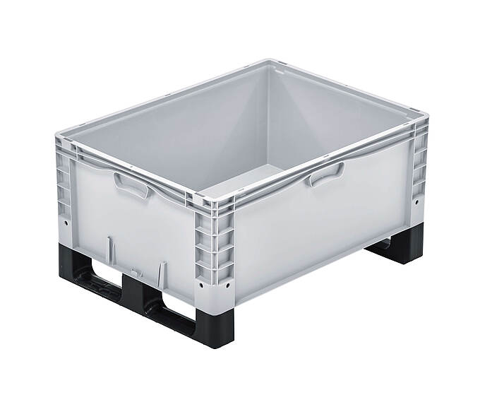 Plastový kontejner na kolečkách, ližinách a nožičkách 800 x 600 x 420 mm