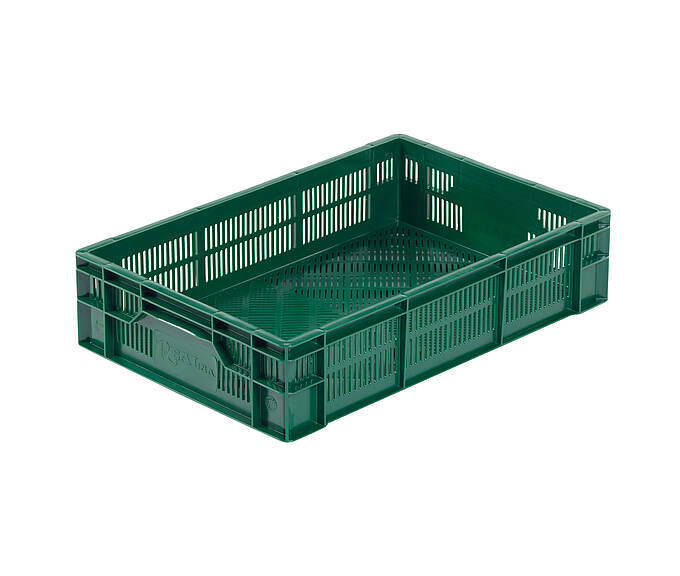 Perforované kontejnery na ovoce a zeleninu 600 x 400 x 140 mm