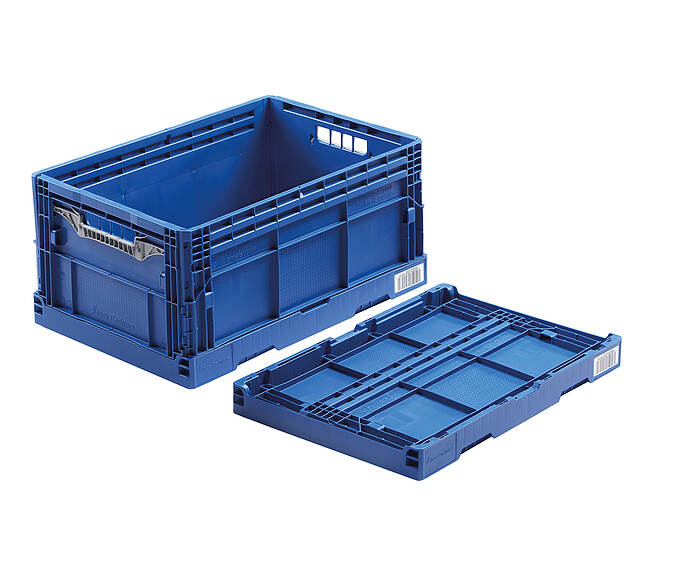 Vkládací kontejner 600 x 400 x 285 mm - Skládací kontejner se základnou miniload