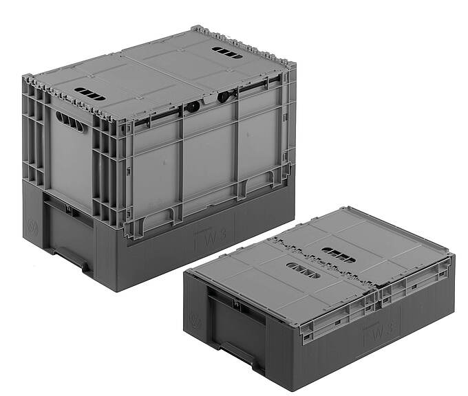 Euro boxy 600 x 400 x 440 mm - Skládací plastový kontejner pro bezpečnou přepravu zboží - Clever Move Box