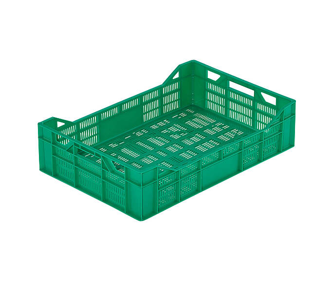Perforované kontejnery na ovoce a zeleninu 600 x 400 x 150 mm - R-150