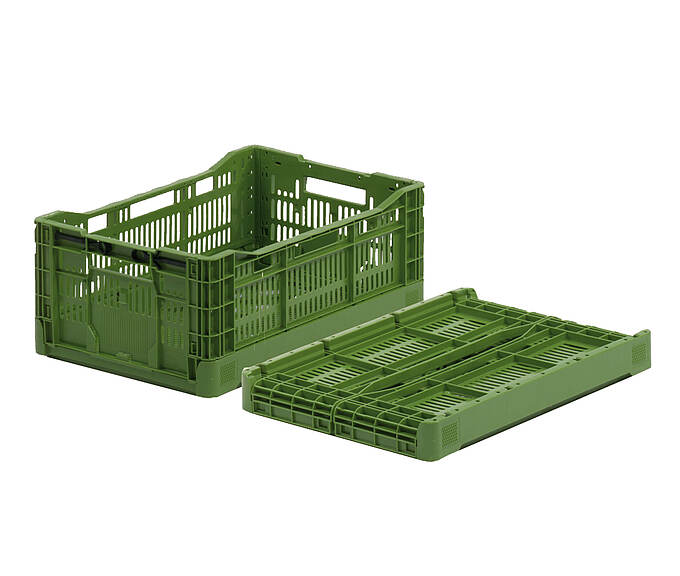 Vkládací kontejner Clever-Box 600 x 400 x 240 mm - Plastový skládací kontejner pro logistiku čerstvých potravin