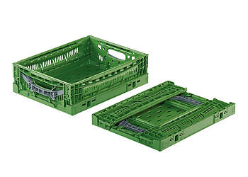 Vkládací kontejner Clever-Fresh-Box 400 x 300 x 120 mm - Clever Fresh Box Advance: skládací přepravní kontejner kompatibilní se standardem Euro